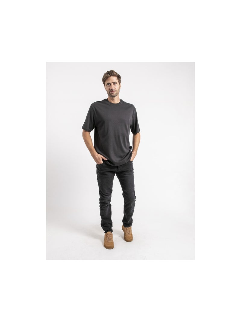 T-shirt manches courtes coton oversize jocitron Gris - Kiabi