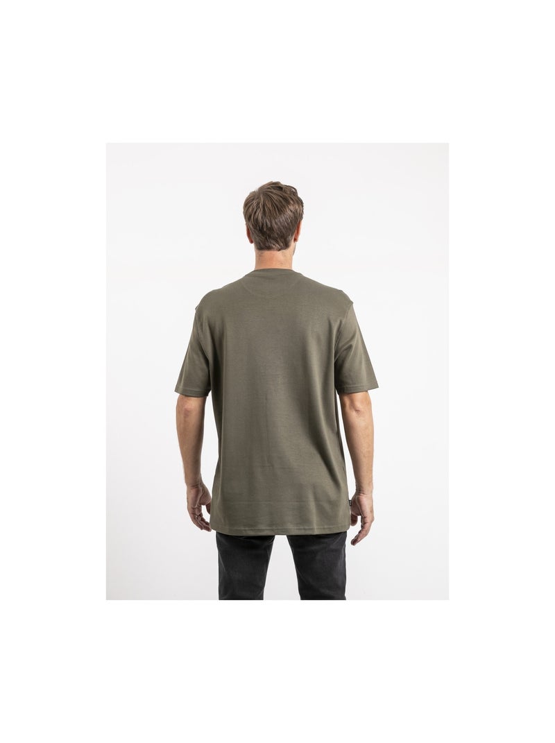 T-shirt manches courtes coton oversize jocitron Kaki - Kiabi