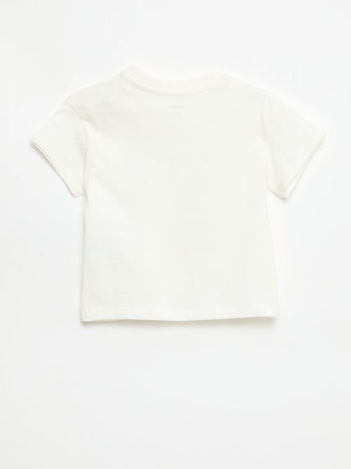 T-shirt manches courtes en jersey coton avec patch poitrine - Kiabi
