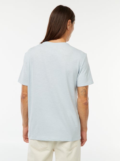 T-shirt manches courtes en maille fantaisie - Kiabi