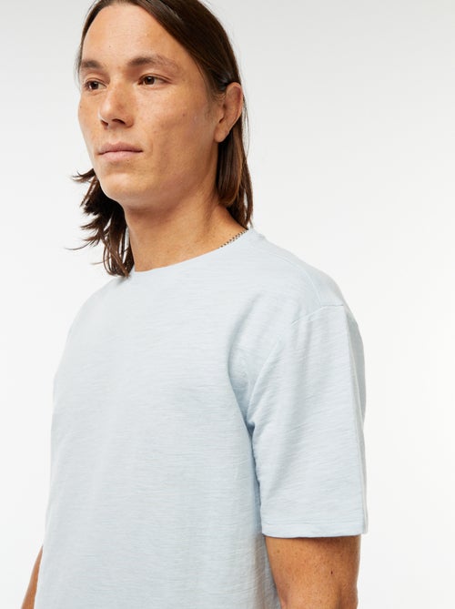 T-shirt manches courtes en maille fantaisie - Kiabi