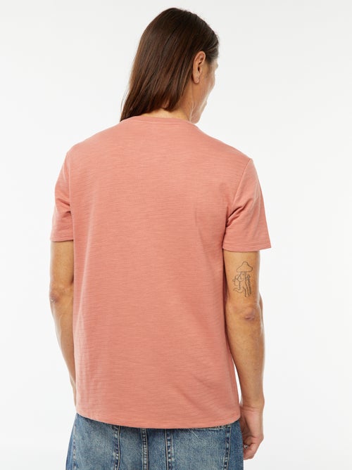 T-shirt manches courtes en maille fantaisie - Kiabi