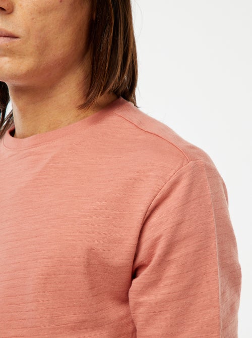 T-shirt manches courtes en maille fantaisie - Kiabi