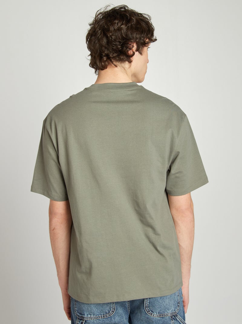 T-shirt manches courtes en maille jersey GRIS - Kiabi