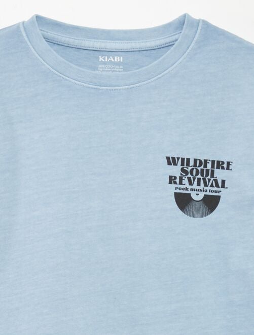 T-shirt manches courtes esprit 'festival rock' - Kiabi
