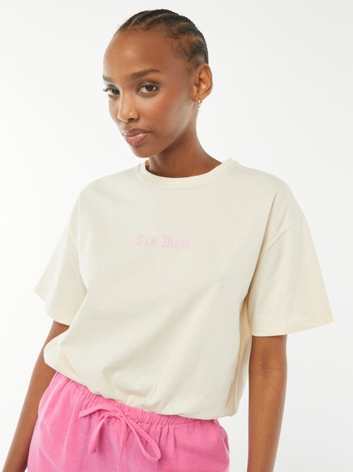 T-shirt manches courtes imprimé - Kiabi