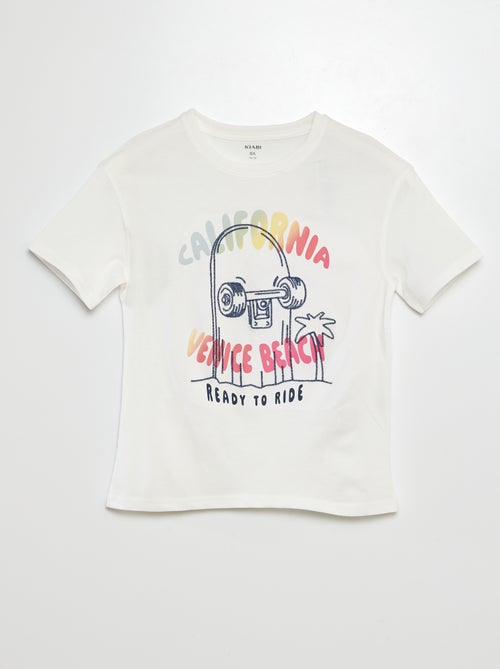 T-shirt manches courtes imprimé - Kiabi