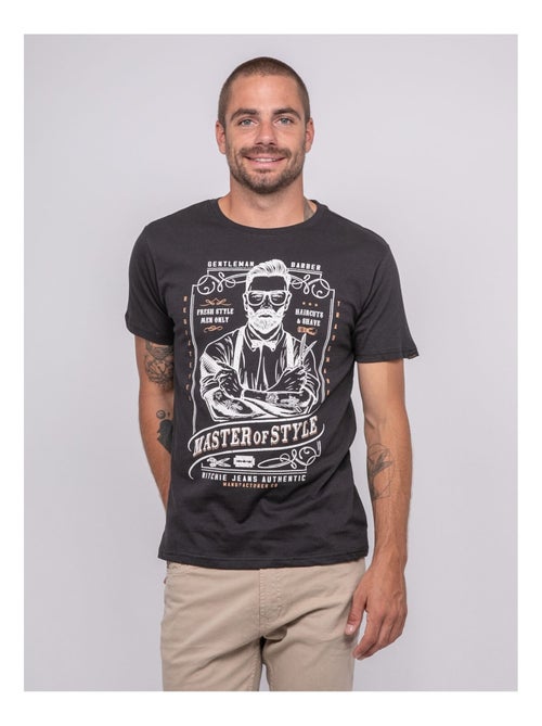 T-shirt manches courtes imprimé jemil - Kiabi