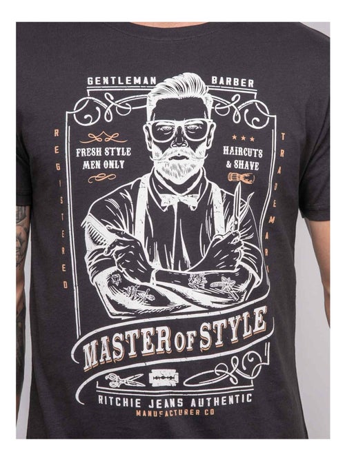T-shirt manches courtes imprimé jemil - Kiabi
