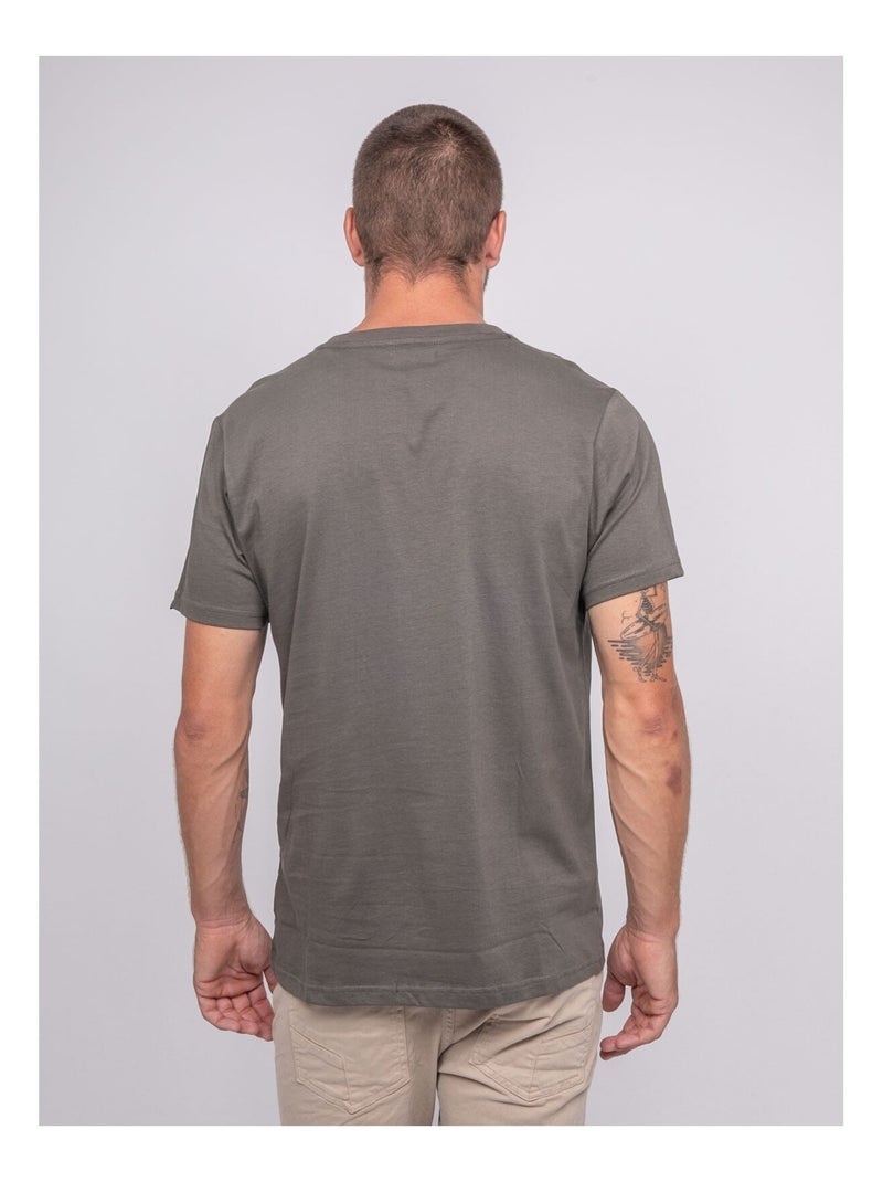 T-shirt manches courtes imprimé jordenis Kaki - Kiabi