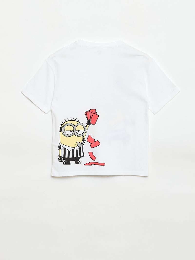 T-shirt manches courtes imprimé 'Minions' Blanc - Kiabi