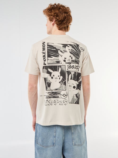T-shirt manches courtes imprimé 'Pokemon' uni - Kiabi