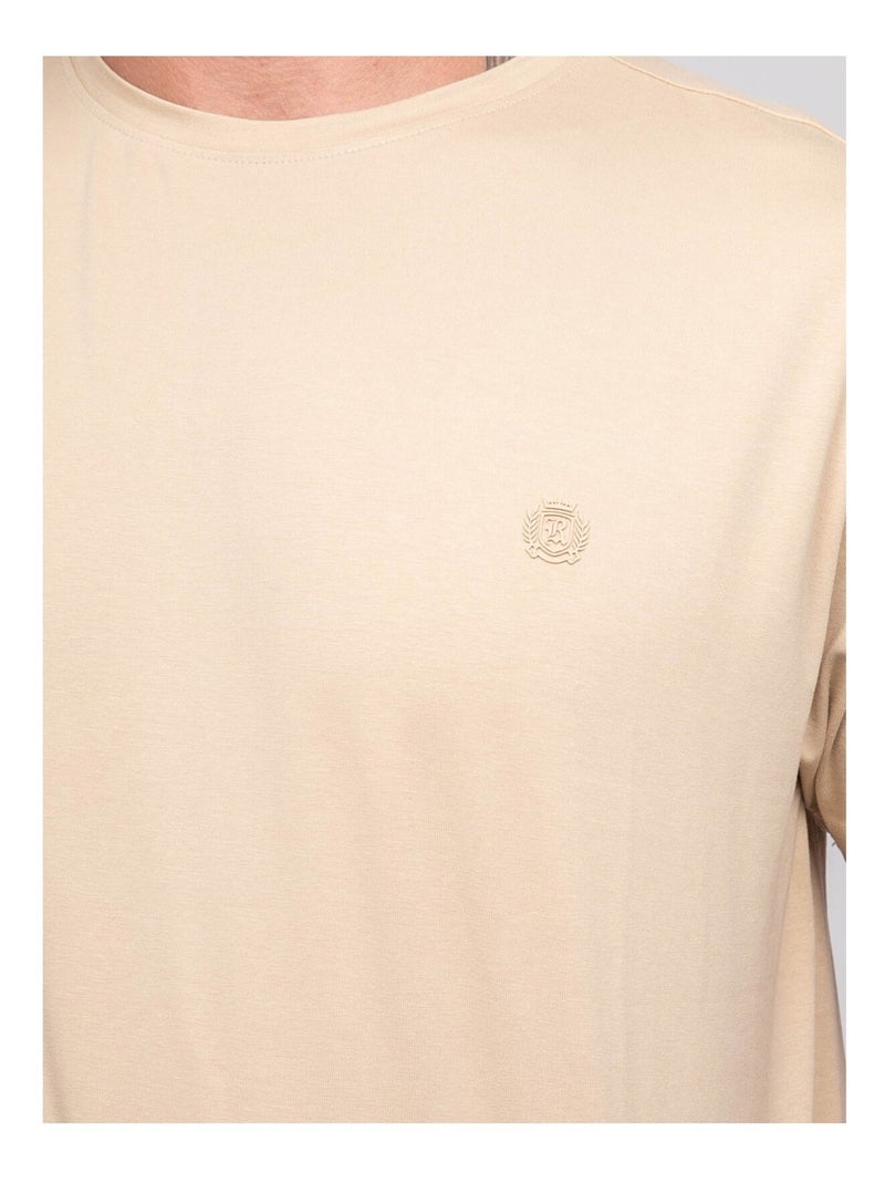 T-shirt manches courtes jedda Beige - Kiabi
