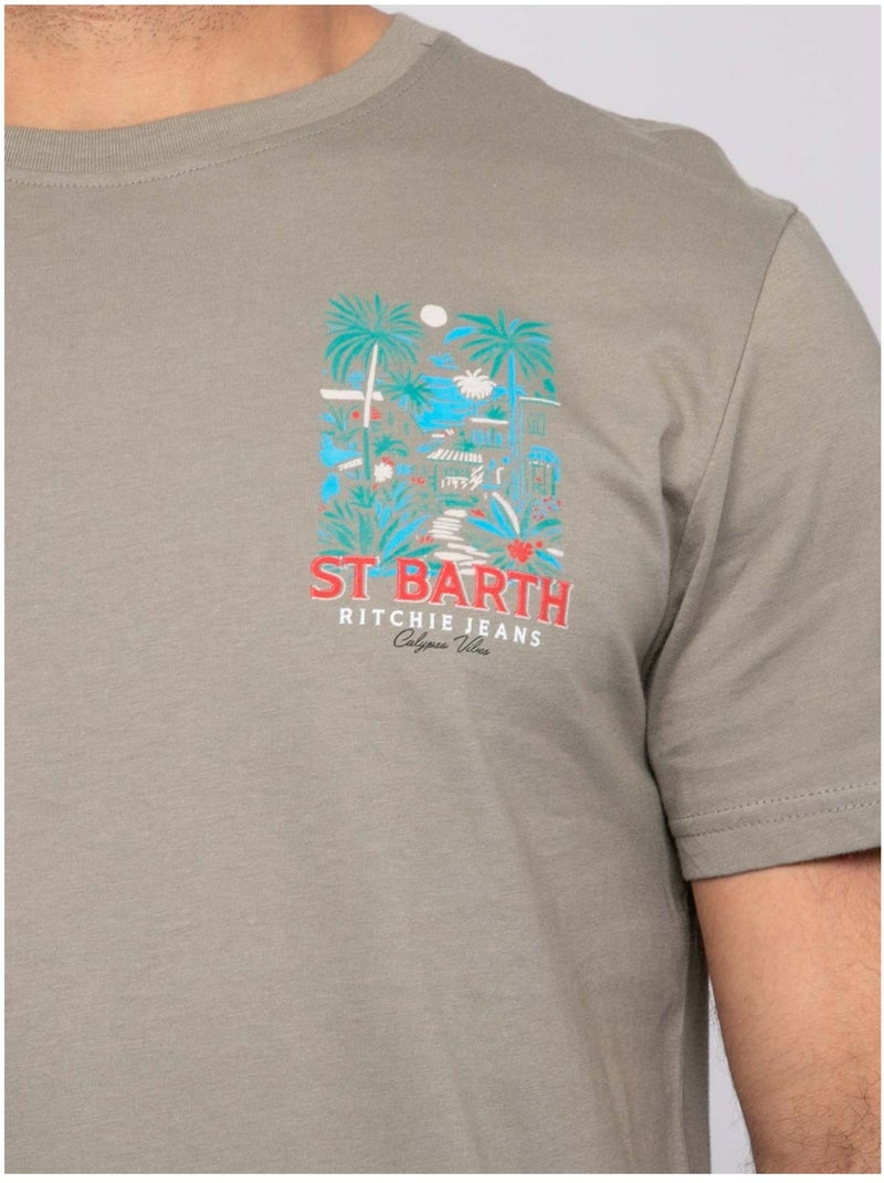 T-shirt manches courtes niframo Kaki - Kiabi