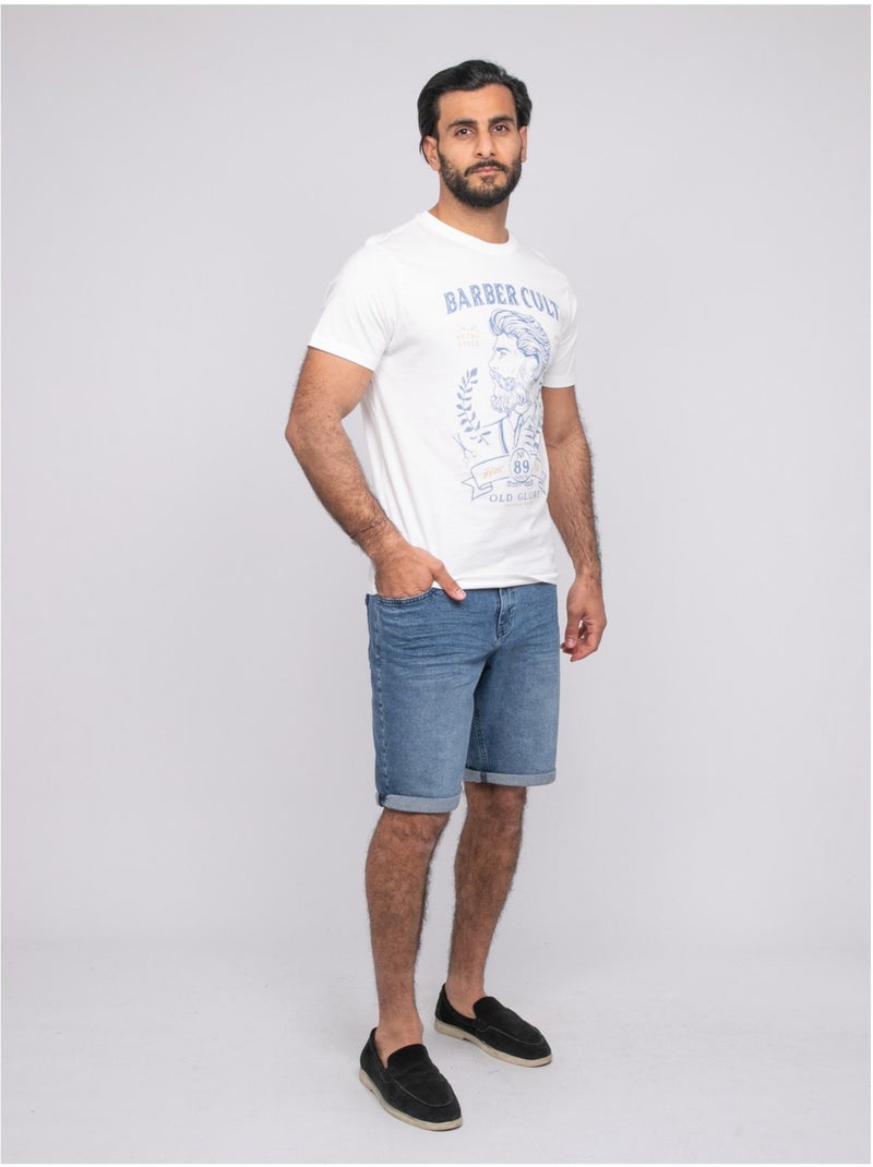 T-shirt manches courtes nirdomel Ecru - Kiabi
