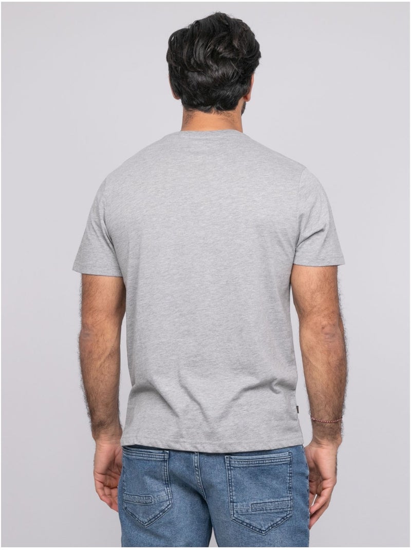 T-shirt manches courtes nirdomel Gris chiné - Kiabi