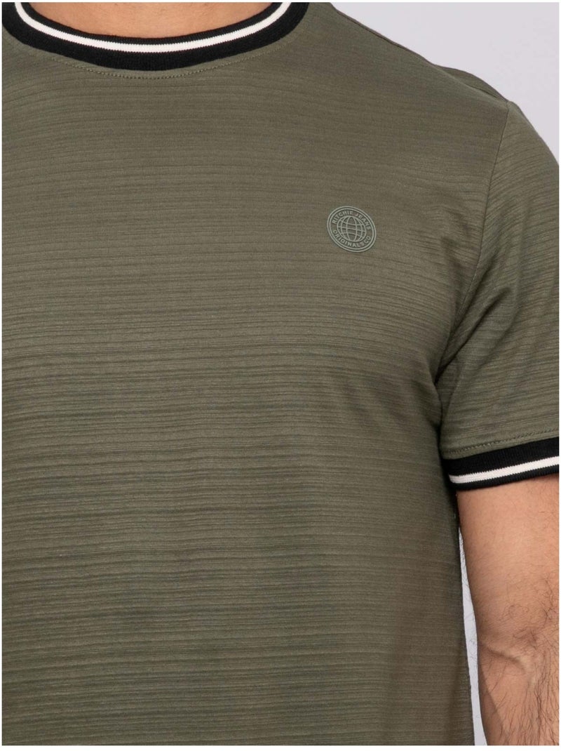 T-shirt manches courtes nirgoya Kaki - Kiabi