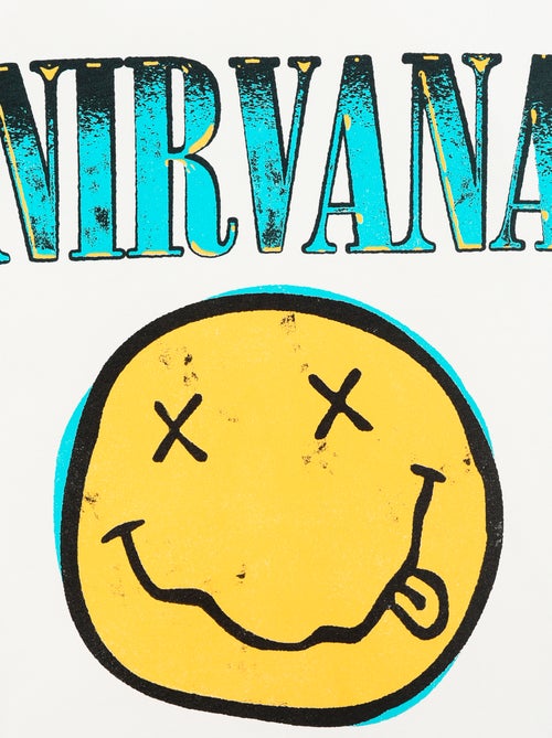T-shirt manches courtes 'Nirvana' - Kiabi