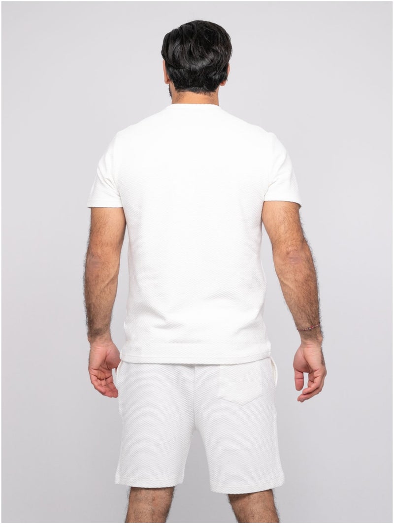 T-shirt manches courtes nitretis Ecru - Kiabi