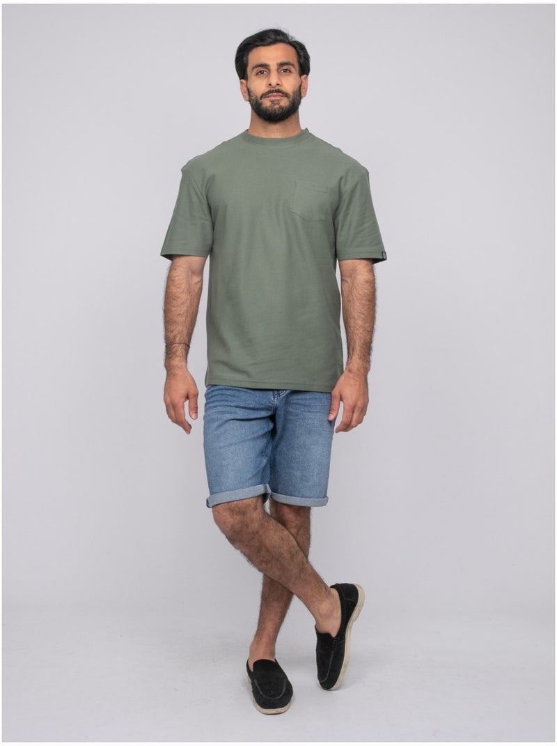 T-shirt manches courtes nolaro Kaki - Kiabi