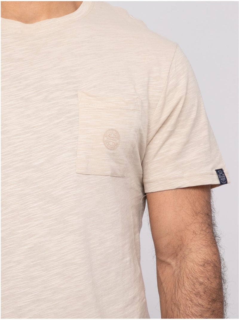 T-shirt manches courtes nolemanu Beige - Kiabi