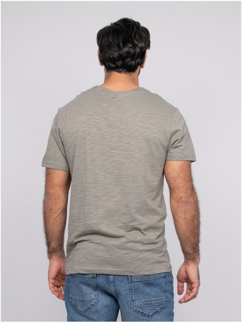 T-shirt manches courtes nolemanu Kaki - Kiabi