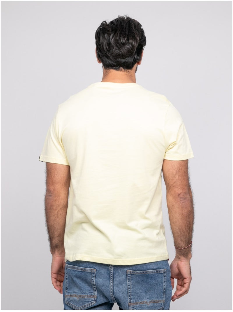 T-shirt manches courtes nomotou Jaune - Kiabi