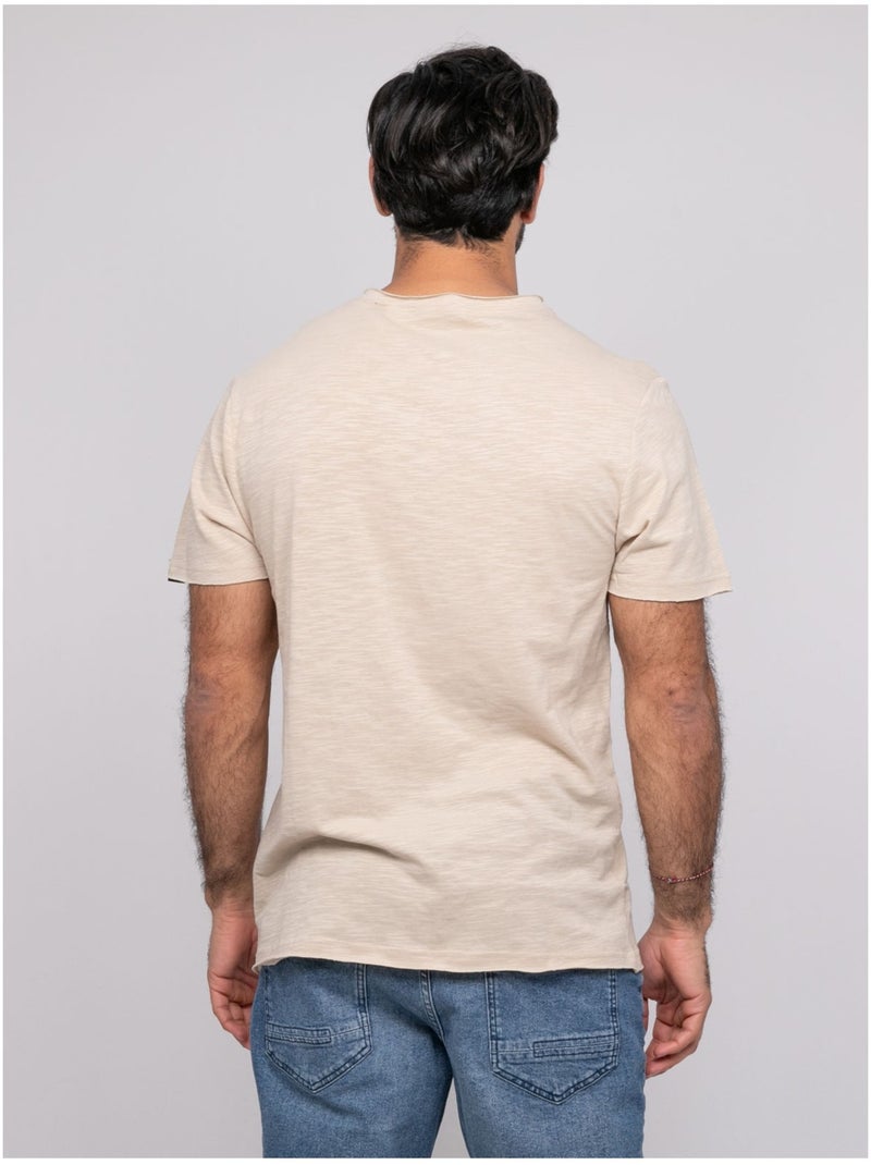 T-shirt manches courtes noutipex Beige - Kiabi