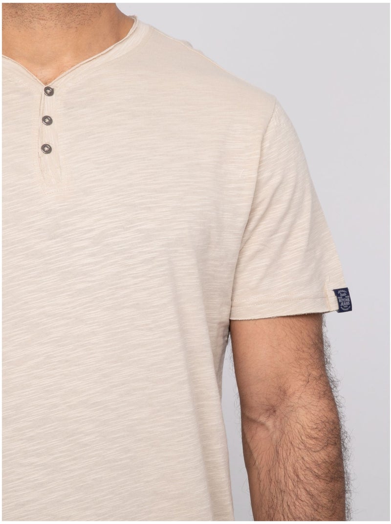 T-shirt manches courtes noutipex Beige - Kiabi