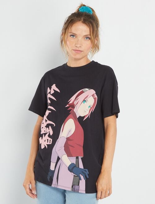 T-shirt manches courtes oversize 'Naruto' - Kiabi