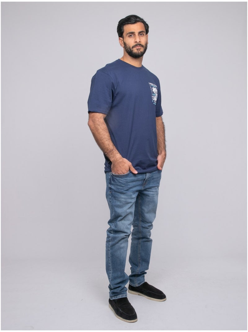 T-shirt manches courtes oversize nurbolo Bleu - Kiabi