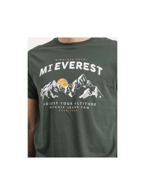T-shirt manches courtes pur coton jakiwi - Kiabi