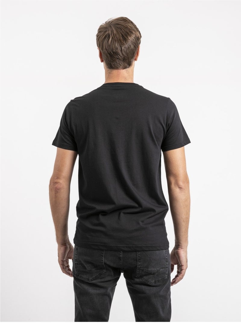T-shirt manches courtes pur coton jocolza Noir - Kiabi