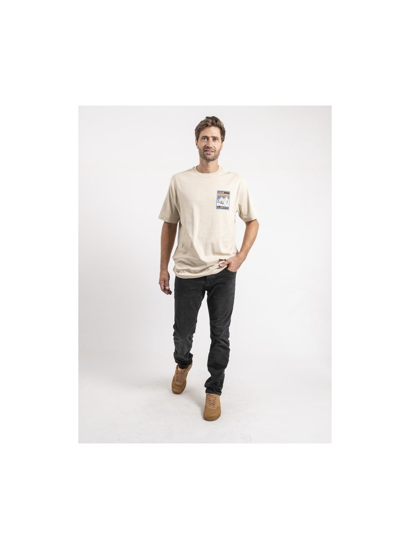 T-shirt manches courtes pur coton oversize jokayak Beige - Kiabi