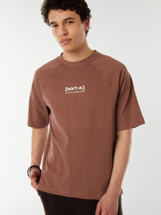 T-shirt manches courtes raglan imprimé