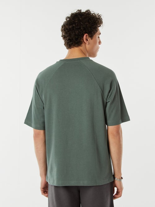 T-shirt manches courtes raglan imprimé - Kiabi