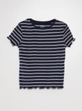 T-shirt manches courtes rayées BLEU - Kiabi