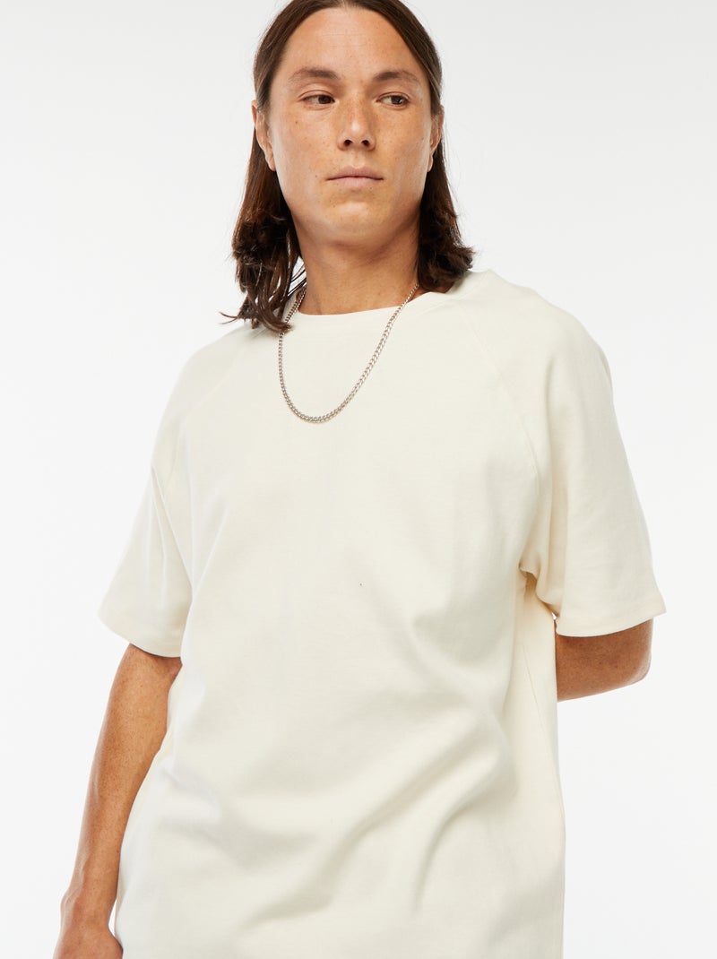 T-shirt manches courtes uni comfort fit Blanc - Kiabi