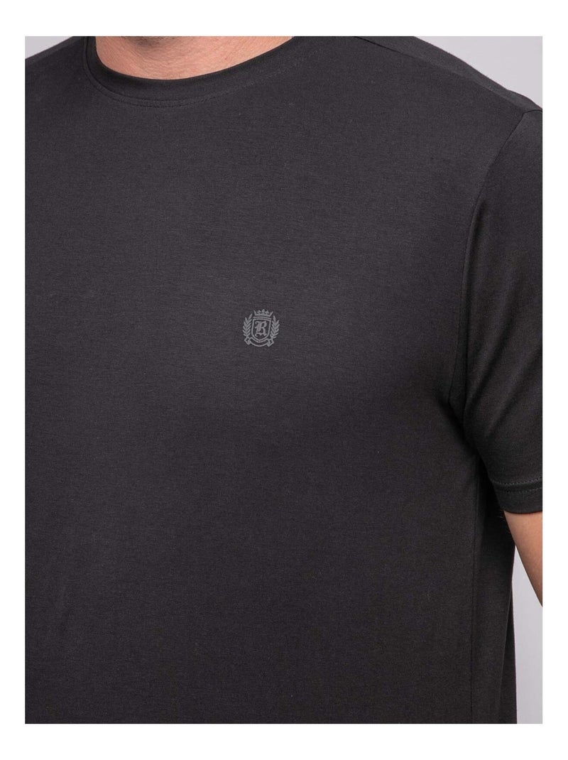 T-shirt manches courtes uni jedda Noir - Kiabi