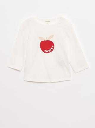 T-shirt manches longue impirmé