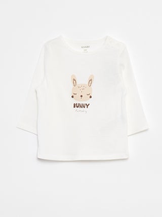 T-shirt manches longue impirmé