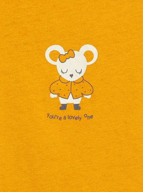 T-shirt manches longue impirmé - Kiabi