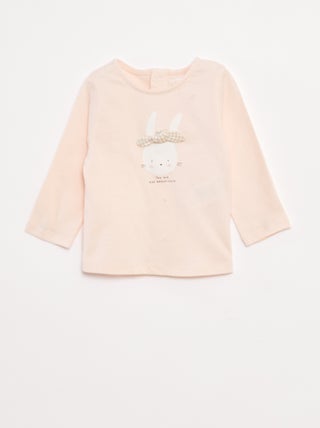 T-shirt manches longues avec animation devant