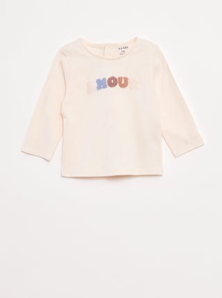 T-shirt manches longues avec animation devant