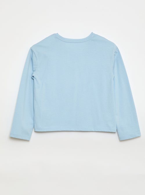 T-shirt manches longues avec sequins - Kiabi
