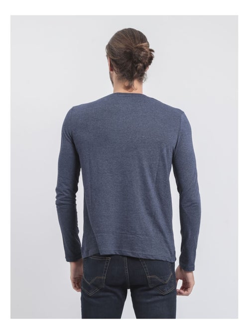 T-shirt manches longues col rond jorimux - Kiabi