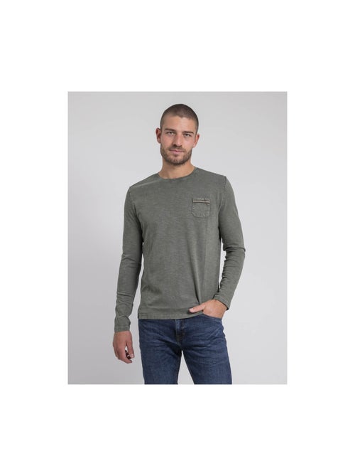 T-shirt manches longues col rond pur coton jabital - Kiabi T-shirt manches longues col rond pur coton jabital - Kiabi
