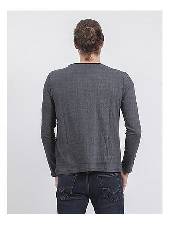 T-shirt manches longues col rond pur coton JACOU