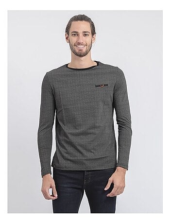 T-shirt manches longues col rond pur coton JACOU