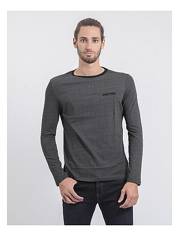 T-shirt manches longues col rond pur coton JACOU